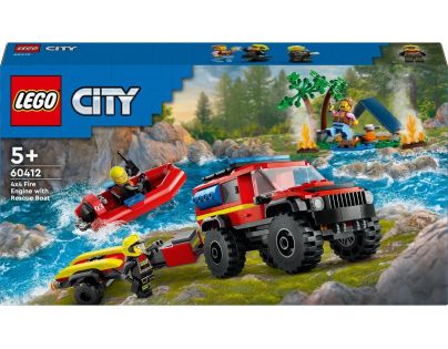LEGO® City 60412 Hasičské vozidlo 4 x 4 a záchranný čln