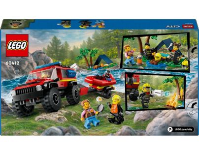 LEGO® City 60412 Hasičské vozidlo 4 x 4 a záchranný čln