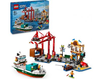 LEGO® City 60422 Prístav s nákladnou loďou