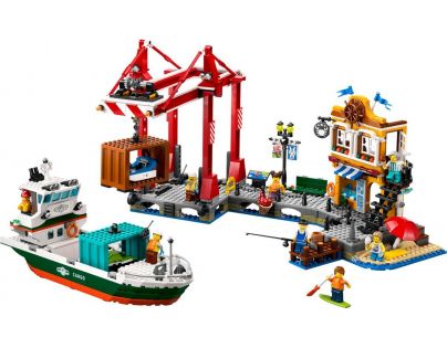 LEGO® City 60422 Prístav s nákladnou loďou