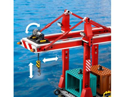 LEGO® City 60422 Prístav s nákladnou loďou