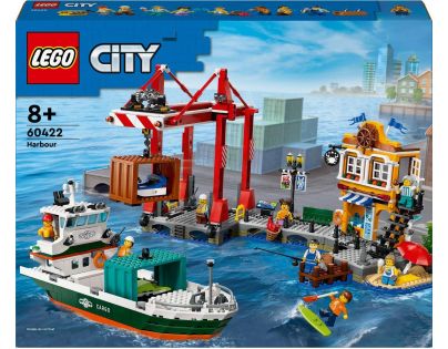 LEGO® City 60422 Prístav s nákladnou loďou