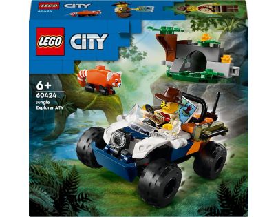 LEGO® City 60424 Štvorkolka na prieskum džungle Misia panda červená