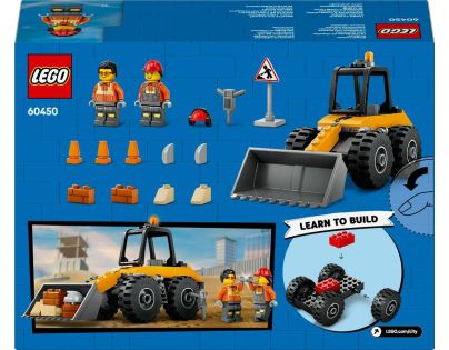 LEGO® City 60450 Žltý stavebný lopatový nakladač