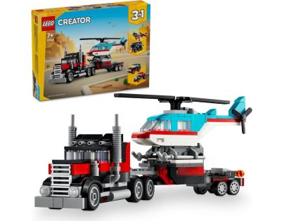 LEGO® Creator 31146 Nákladiak s plochou korbou a helikoptérou