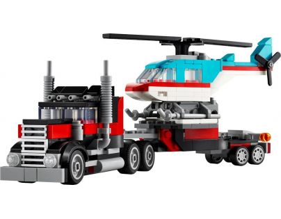 LEGO® Creator 31146 Nákladiak s plochou korbou a helikoptérou