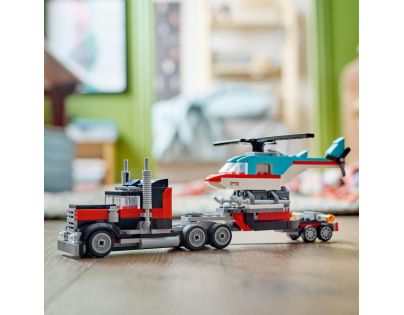 LEGO® Creator 31146 Nákladiak s plochou korbou a helikoptérou