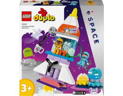 LEGO® DUPLO® 10422 Vesmírne dobrodružstvo s raketoplánom 3 v 1