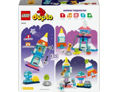 LEGO® DUPLO® 10422 Vesmírne dobrodružstvo s raketoplánom 3 v 1