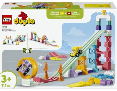 LEGO® DUPLO® 10478 Kreatívne rampy s autíčkami 3 v 1