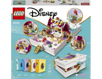 LEGO® Disney Princess™ 43193 Ariel, Kráska, Popoluška a Tiana a ich rozprávková kniha dobrodružstiev
