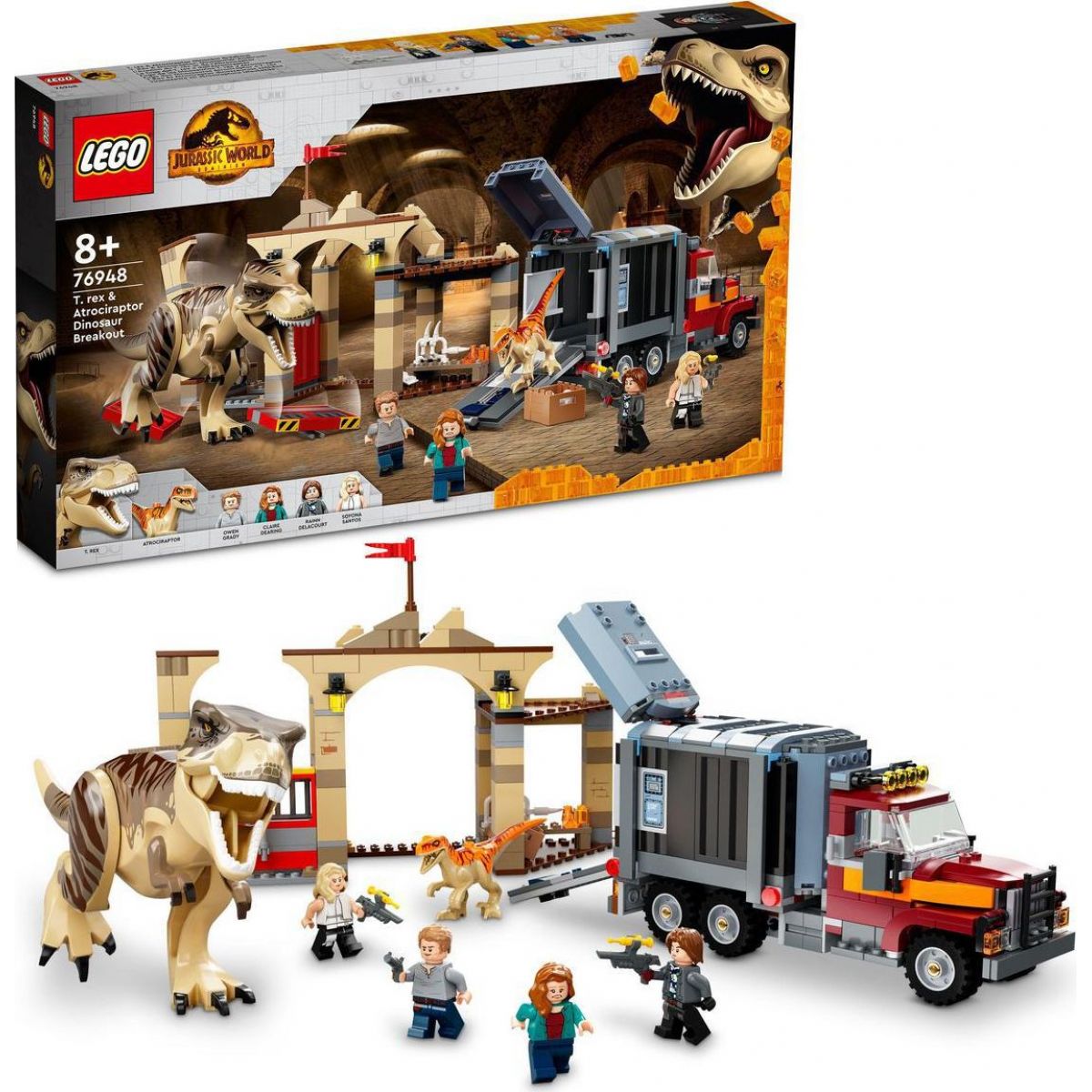 LEGO® Jurassic World™ 76948 Útok T-rexe a Atrociraptora