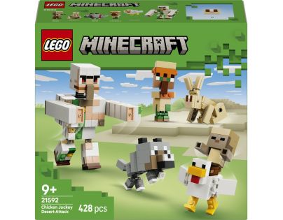 LEGO® Minecraft® 21592 Kurací žokej a útok v púšti