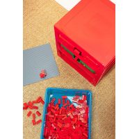 LEGO® organizér s tromi zásuvkami - červená 5