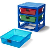LEGO® organizér s tromi zásuvkami - modrá 2