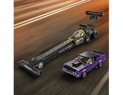 LEGO® Speed Champions 76904 Mopar Dodge-SRT Top Fuel Dragster a 1970 Dodge Challenger T-A