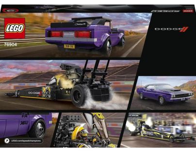 LEGO® Speed Champions 76904 Mopar Dodge-SRT Top Fuel Dragster a 1970 Dodge Challenger T-A