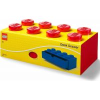 LEGO® stolný box 8 so zásuvkou - červená 3