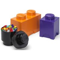 LEGO® Úložné boxy Multi-Pack 3 ks fialová, čierna, oranžová