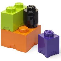 LEGO® Úložné boxy Multi-Pack 4 ks fialová, čierna, oranžová, zelená 2