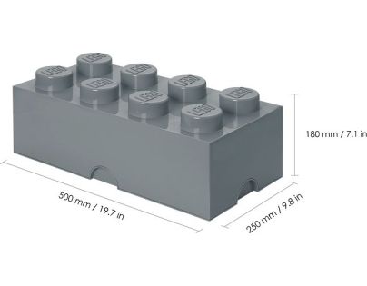 LEGO® Úložný box 25 x 50 x 18 cm - Tmavo šedá - Poškodený obal