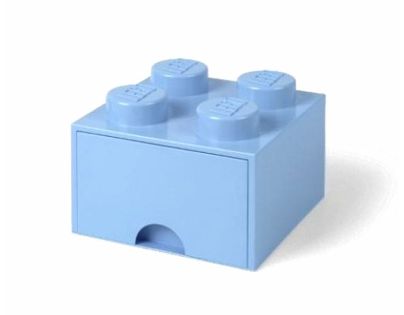 LEGO® Úložný box 4 so šuplíkom Svetlomodrá - Poškodený obal