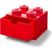 LEGO® úložný box 4 so zásuvkami - červená