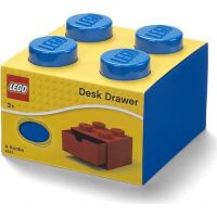 LEGO® stolný box 4 so zásuvkou - modrá 2