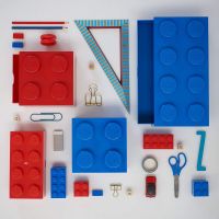 LEGO® stolný box 4 so zásuvkou - modrá 4
