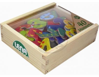 LENA 65824 - Dřevěné magnetické číslice