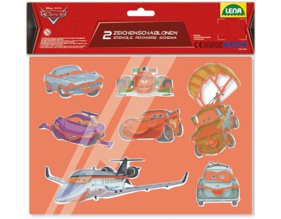 LENA 65804 - Disney šablony, malovací sada, cars