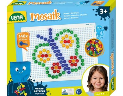 Lena Mozaika 140 ks Klobúčik 10 mm transparentný