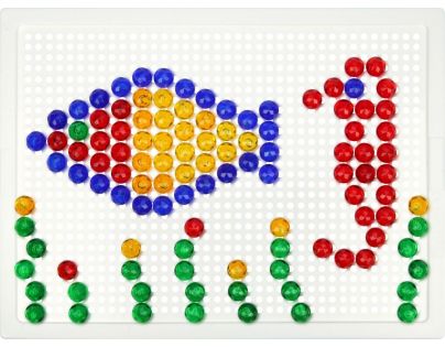 Lena Mozaika 140 ks Klobúčik 10 mm transparentný