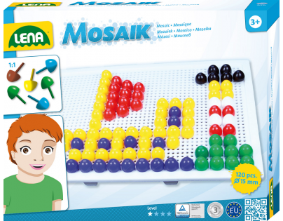 Lena Mozaika velká 120 ks klobúčik 1,5 cm hladký