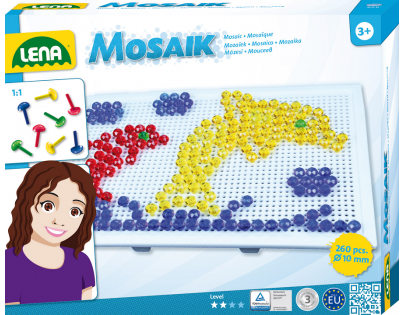 Lena Mozaika veľká 260 ks klobúčik 1 cm krystal