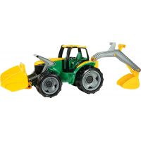 LENA 02080 - Traktor s lyžicou a bagrom zelenožltý 2