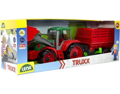 Lena Truxx Traktor s prívesom na seno s ozdobným kartónom - Poškodený obal