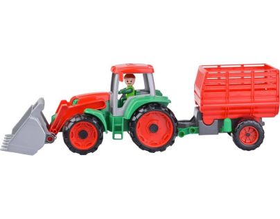 Lena Truxx Traktor s prívesom na seno s ozdobným kartónom