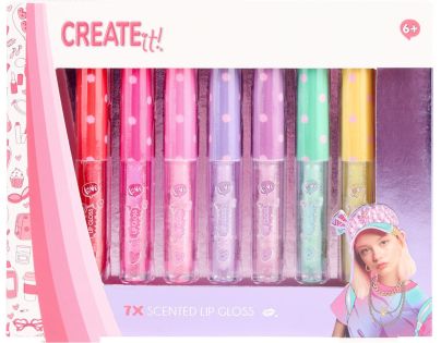 Lesk na pery voňavý s trblietkami 5 ks Creat it!