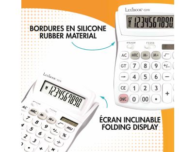 Lexibook 10-miestna kalkulačka s nastaviteľným uhlom obrazovky