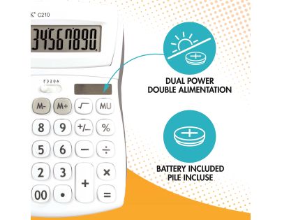 Lexibook 10-miestna kalkulačka s nastaviteľným uhlom obrazovky