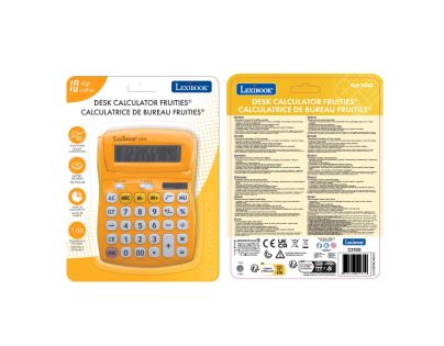 Lexibook 10-miestna vrecková kalkulačka s gumovým povrchom žltá