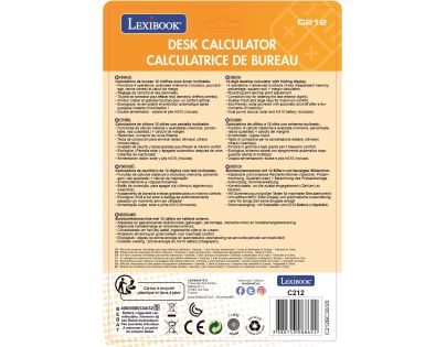 Lexibook 12místná kapesní kalkulačka s nastavitelným úhlem obrazovky