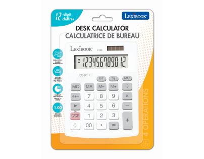 Lexibook 12místná kapesní kalkulačka solárna s batériou