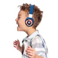 Lexibook 2v1 bluetooth skládací sluchátka Avengers s limitem hlasitosti 5