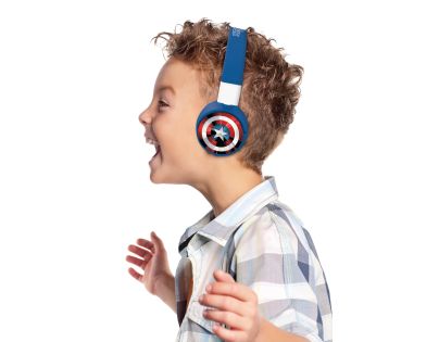 Lexibook 2v1 bluetooth skládací sluchátka Avengers s limitem hlasitosti