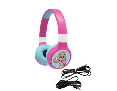 Lexibook 2v1 bluetooth skladacie slúchadlá Barbie s limitom hlasitosti