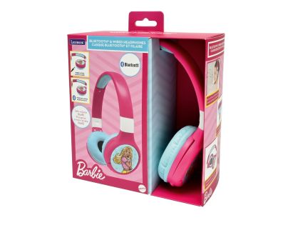 Lexibook 2v1 bluetooth skladacie slúchadlá Barbie s limitom hlasitosti