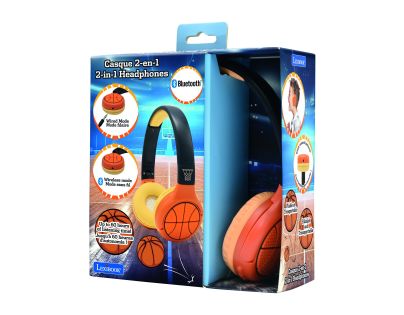 Lexibook 2v1 bluetooth skládací sluchátka Basketbal s limitem hlasitosti