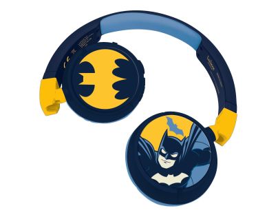 Lexibook 2v1 bluetooth skladacie slúchadlá Batman s limitom hlasitosti